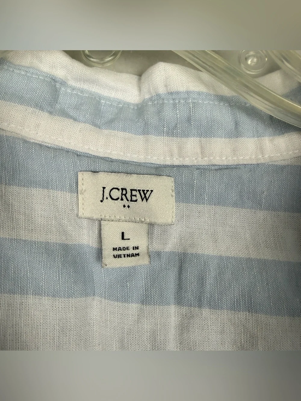 J Crew Linen Blend Striped Sleeveless Tunic Top - Picture 4 of 5